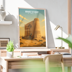 Minaret of Wasit - Iraq - Travel Art Wall Deco Poster - Art Print - Travel Art Poster