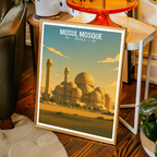 Mosul Mosque - Iraq - Travel Art Wall Deco Poster - Art Print - Travel Art Poster