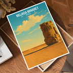 Mujada Minaret - Iraq - Travel Art Wall Deco Poster - Art Print - Travel Art Poster