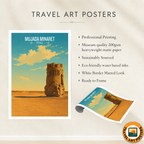 Mujada Minaret - Iraq - Travel Art Wall Deco Poster - Art Print - Travel Art Poster