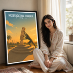 Nasb Enqath al-Thaqafa - Iraq - Travel Art Wall Deco Poster - Art Print - Travel Art Poster