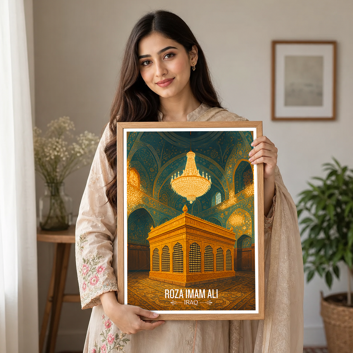 Roza Imam Ali - Iraq - Travel Art Wall Deco Poster - Art Print - Travel Art Poster