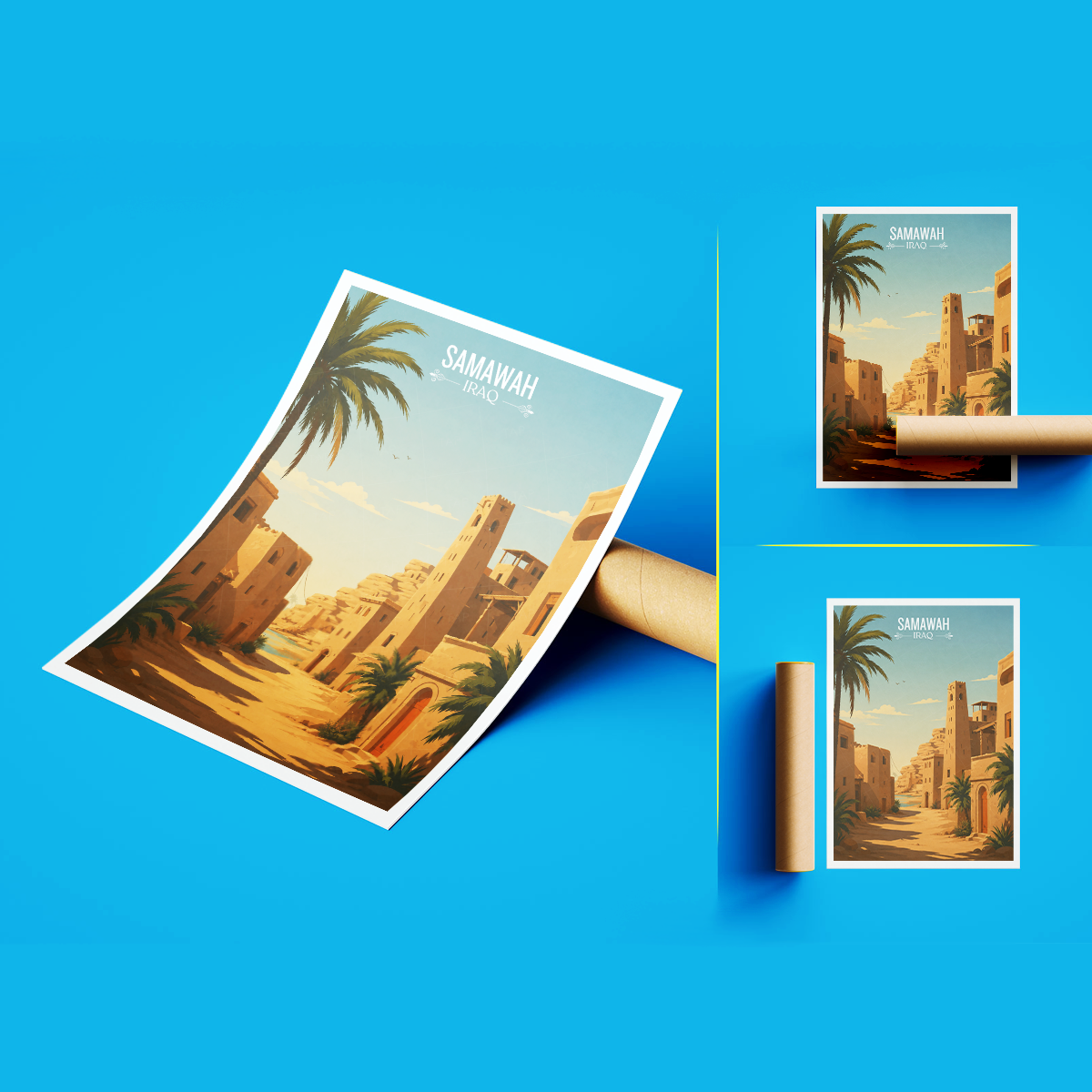 Samawah - Iraq - Travel Art Wall Deco Poster - Art Print - Travel Art Poster