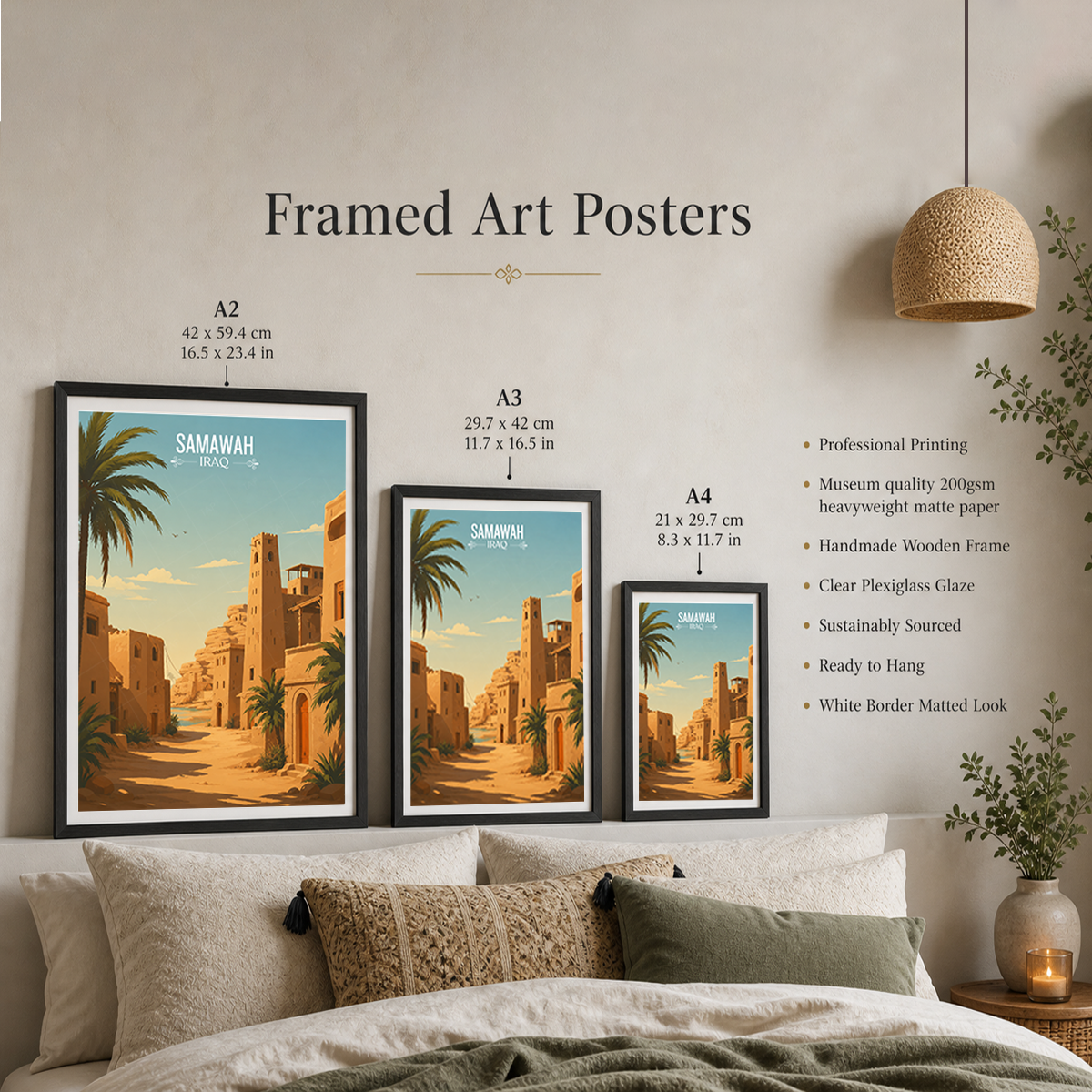 Samawah - Iraq - Travel Art Wall Deco Poster - Art Print - Travel Art Poster