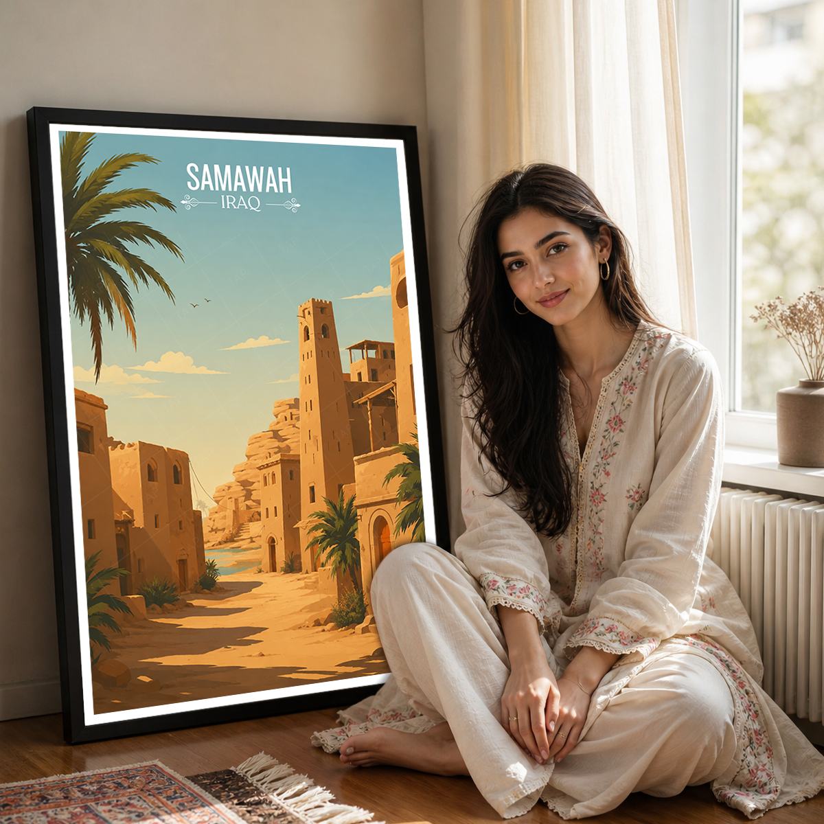Samawah - Iraq - Travel Art Wall Deco Poster - Art Print - Travel Art Poster