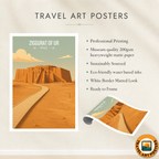 Ziggurat of Ur - Iraq - Travel Art Wall Deco Poster - Art Print - Travel Art Poster