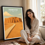 Ziggurat of Ur - Iraq - Travel Art Wall Deco Poster - Art Print - Travel Art Poster
