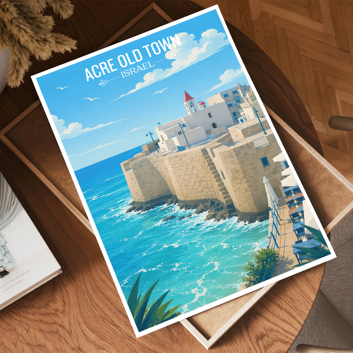 Acre Old Town - Israel - Travel Art Wall Deco Poster - Art Print - Travel Art Poster