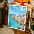 Acre Old Town - Israel - Travel Art Wall Deco Poster - Art Print - Travel Art Poster
