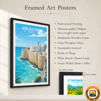 Acre Old Town - Israel - Travel Art Wall Deco Poster - Art Print - Travel Art Poster