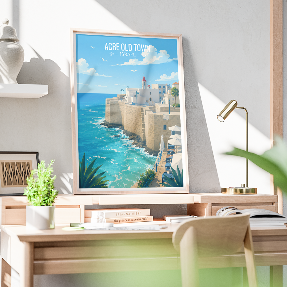Acre Old Town - Israel - Travel Art Wall Deco Poster - Art Print - Travel Art Poster