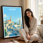 Bethlehem - Israel - Travel Art Wall Deco Poster - Art Print - Travel Art Poster