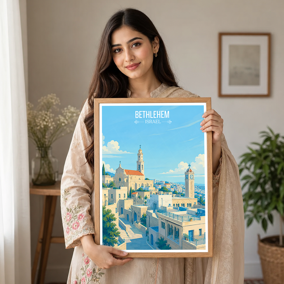 Bethlehem - Israel - Travel Art Wall Deco Poster - Art Print - Travel Art Poster