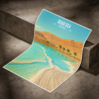 Dead Sea - Israel - Travel Art Wall Deco Poster - Art Print - Travel Art Poster