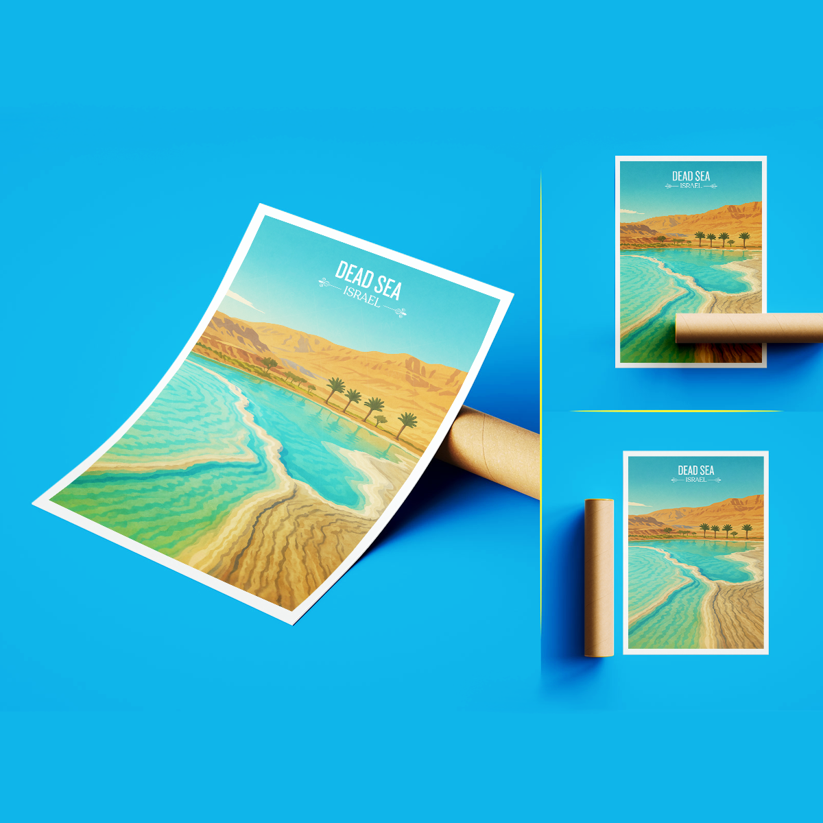 Dead Sea - Israel - Travel Art Wall Deco Poster - Art Print - Travel Art Poster