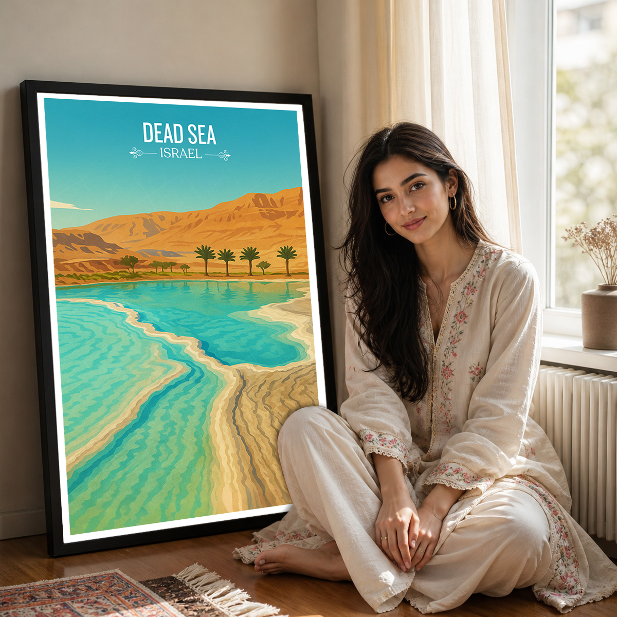 Dead Sea - Israel - Travel Art Wall Deco Poster - Art Print - Travel Art Poster