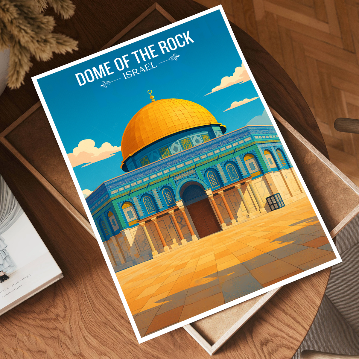 Dome of the Rock - Israel - Travel Art Wall Deco Poster - Art Print - Travel Art Poster