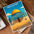 Dome of the Rock - Israel - Travel Art Wall Deco Poster - Art Print - Travel Art Poster