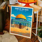 Dome of the Rock - Israel - Travel Art Wall Deco Poster - Art Print - Travel Art Poster