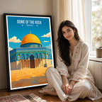 Dome of the Rock - Israel - Travel Art Wall Deco Poster - Art Print - Travel Art Poster