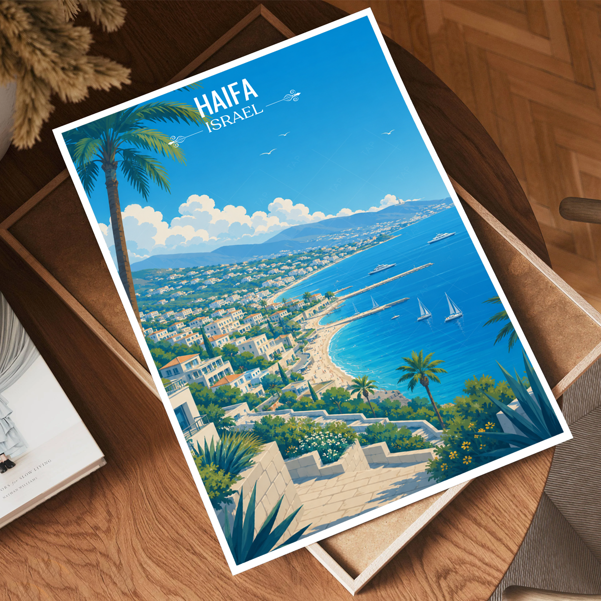 Haifa - Israel - Travel Art Wall Deco Poster - Art Print - Travel Art Poster