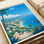 Haifa - Israel - Travel Art Wall Deco Poster - Art Print - Travel Art Poster