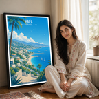 Haifa - Israel - Travel Art Wall Deco Poster - Art Print - Travel Art Poster