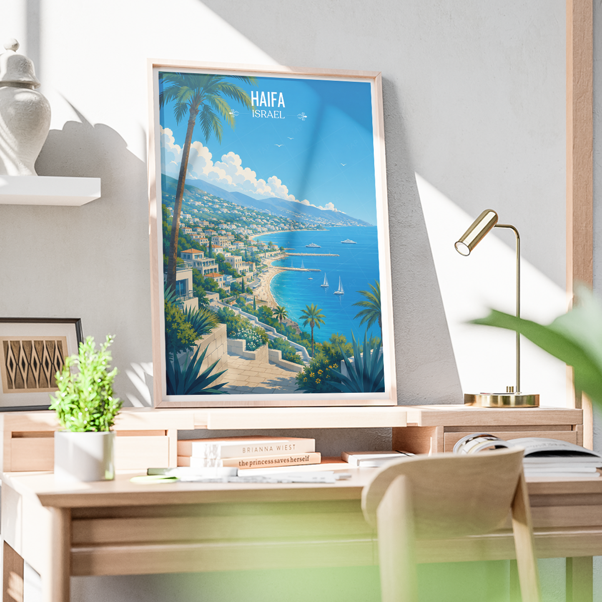 Haifa - Israel - Travel Art Wall Deco Poster - Art Print - Travel Art Poster