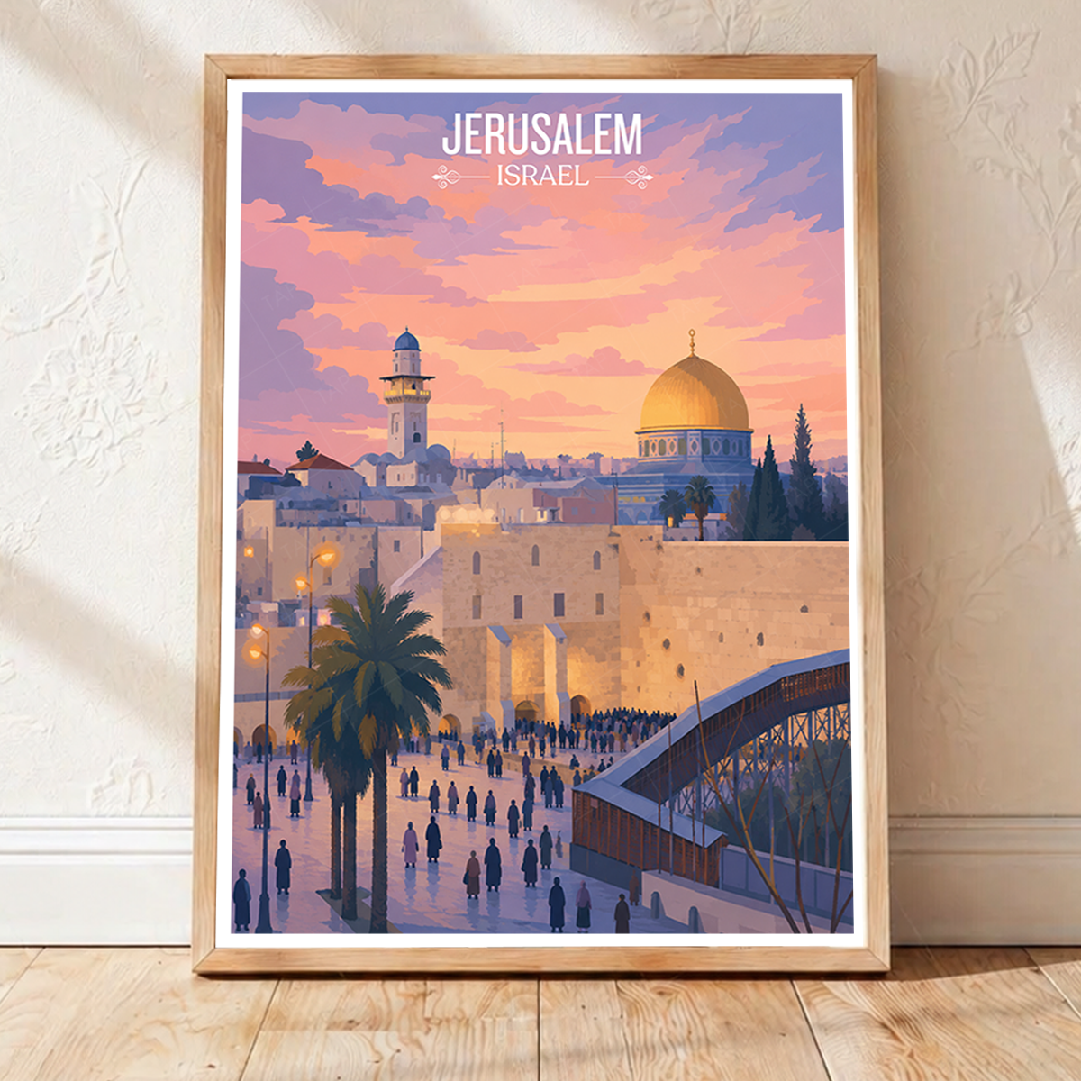 Jerusalem - Israel - Travel Art Wall Deco Poster - Art Print - Travel Art Poster