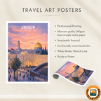 Jerusalem - Israel - Travel Art Wall Deco Poster - Art Print - Travel Art Poster