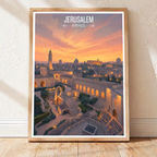 Yerushalayim - Israel - Travel Art Wall Deco Poster - Art Print - Travel Art Poster