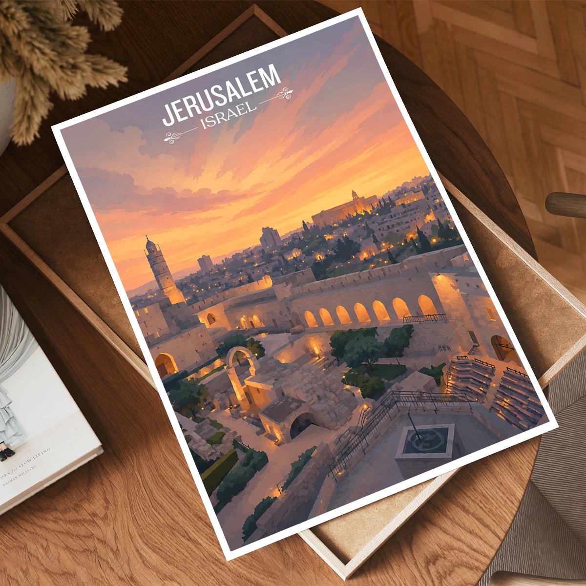 Yerushalayim - Israel - Travel Art Wall Deco Poster - Art Print - Travel Art Poster