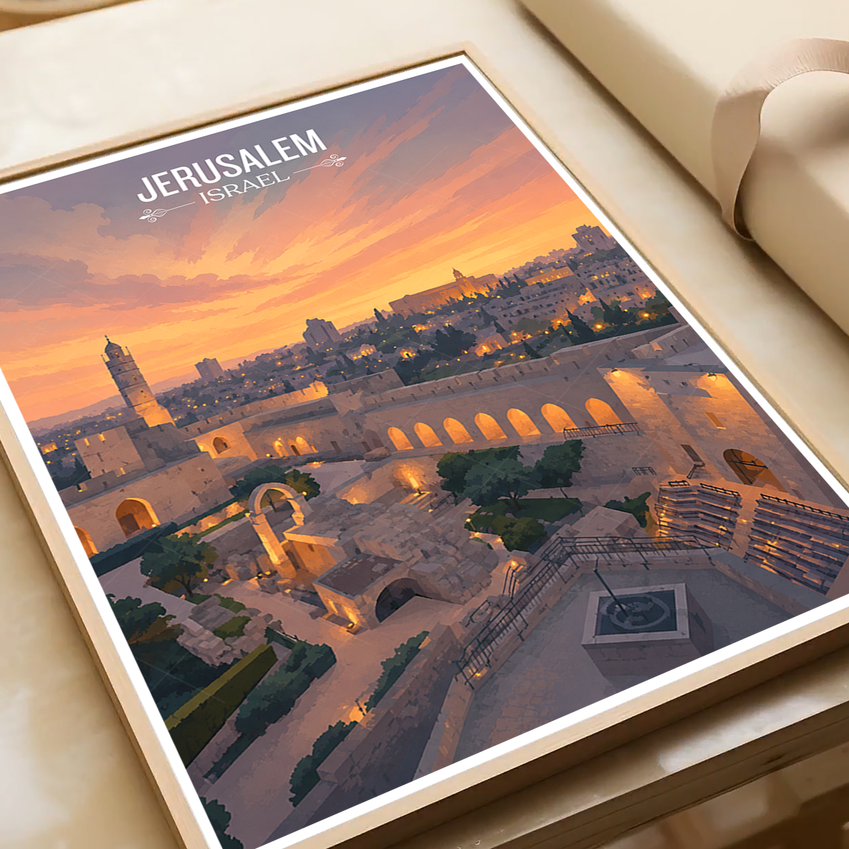 Yerushalayim - Israel - Travel Art Wall Deco Poster - Art Print - Travel Art Poster