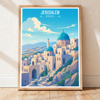 City of David - Israel - Travel Art Wall Deco Poster - Art Print - Travel Art Poster