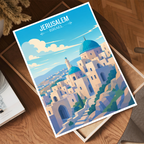 City of David - Israel - Travel Art Wall Deco Poster - Art Print - Travel Art Poster
