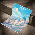 City of David - Israel - Travel Art Wall Deco Poster - Art Print - Travel Art Poster