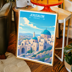 City of David - Israel - Travel Art Wall Deco Poster - Art Print - Travel Art Poster