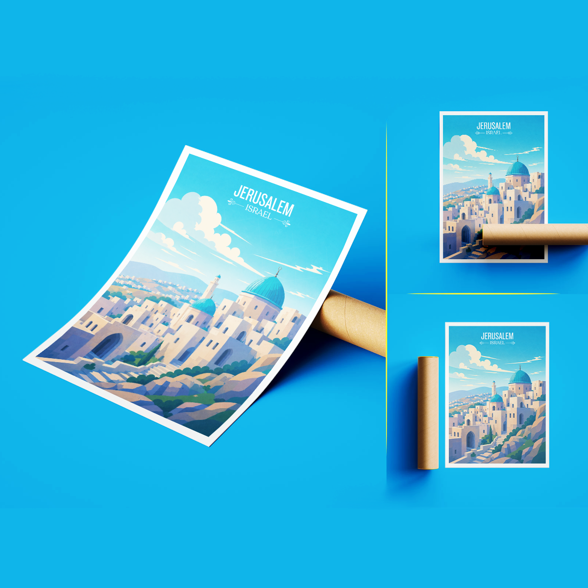 City of David - Israel - Travel Art Wall Deco Poster - Art Print - Travel Art Poster