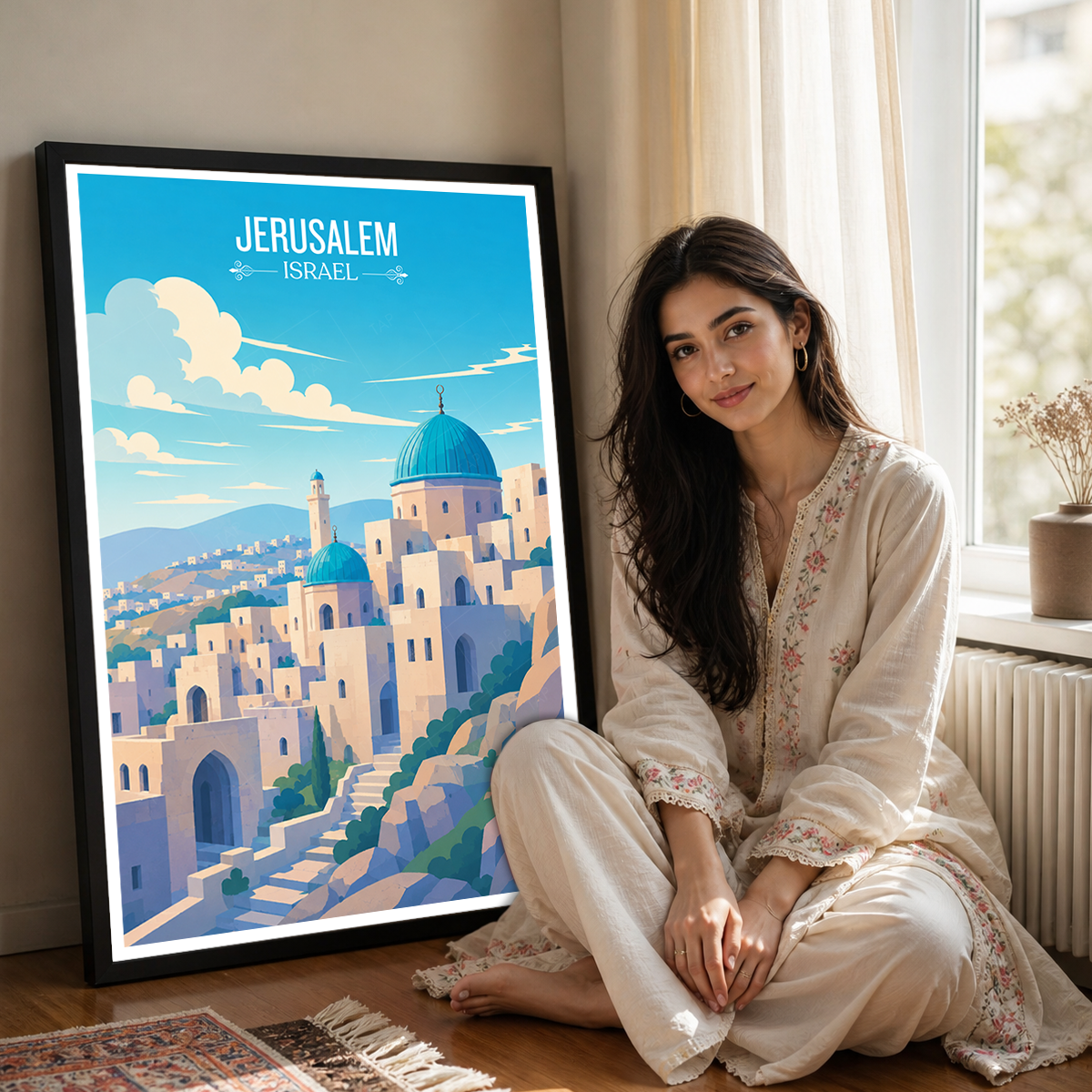 City of David - Israel - Travel Art Wall Deco Poster - Art Print - Travel Art Poster