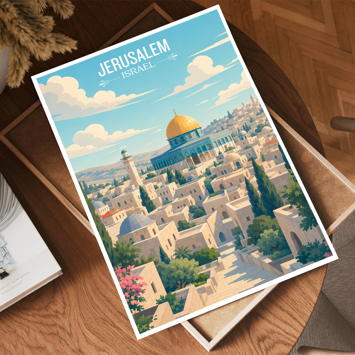 Ir Ha-Kodesh - Israel - Travel Art Wall Deco Poster - Art Print - Travel Art Poster