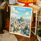 Ir Ha-Kodesh - Israel - Travel Art Wall Deco Poster - Art Print - Travel Art Poster