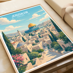 Ir Ha-Kodesh - Israel - Travel Art Wall Deco Poster - Art Print - Travel Art Poster