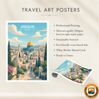 Ir Ha-Kodesh - Israel - Travel Art Wall Deco Poster - Art Print - Travel Art Poster