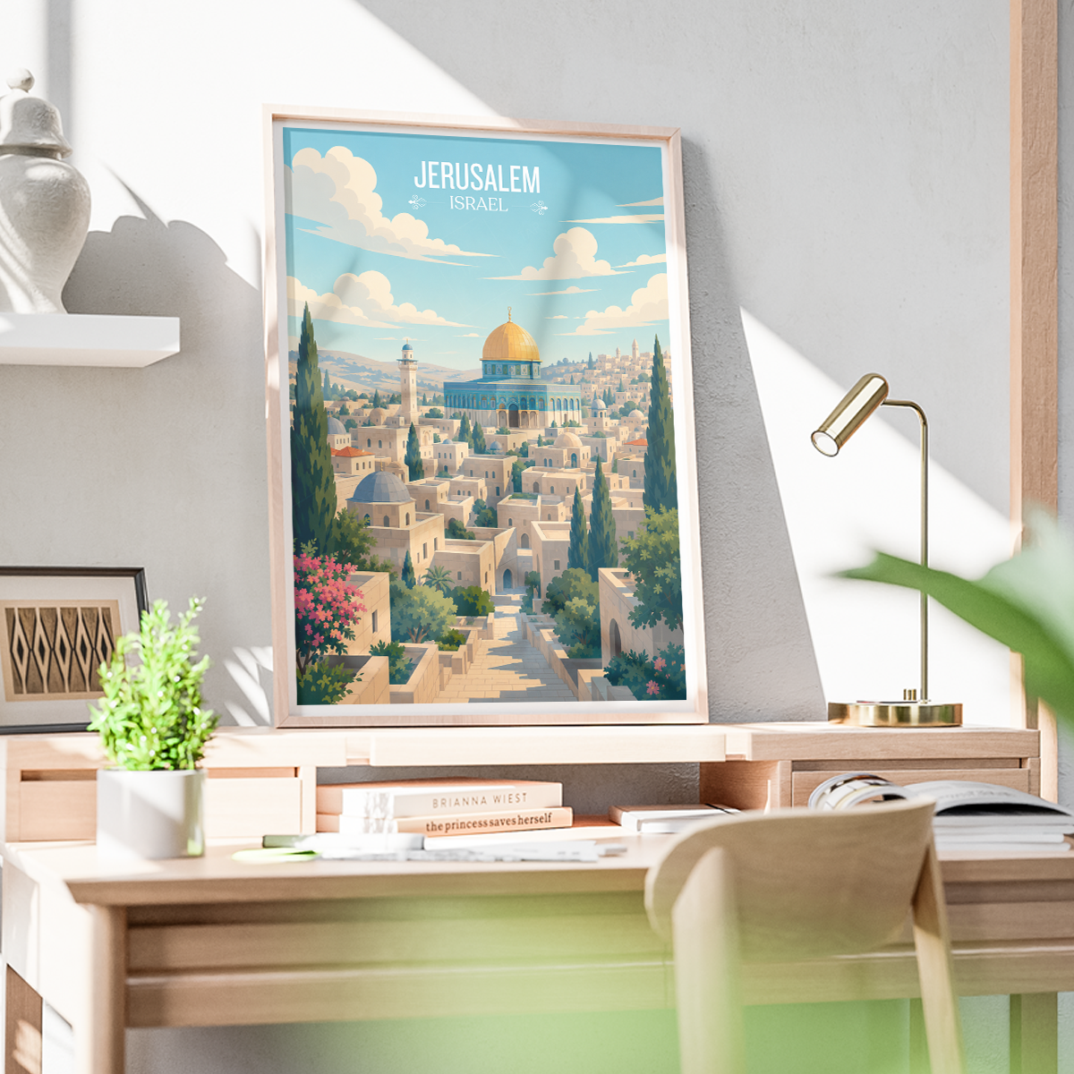 Ir Ha-Kodesh - Israel - Travel Art Wall Deco Poster - Art Print - Travel Art Poster