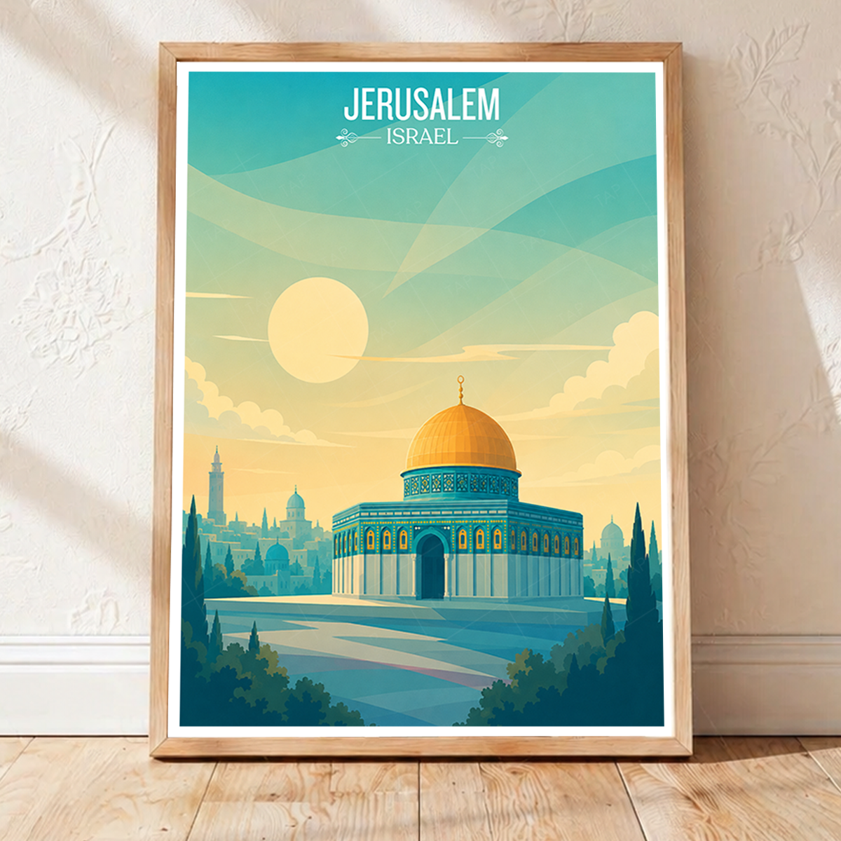 Bayt al-Maqdis - Israel - Travel Art Wall Deco Poster - Art Print - Travel Art Poster