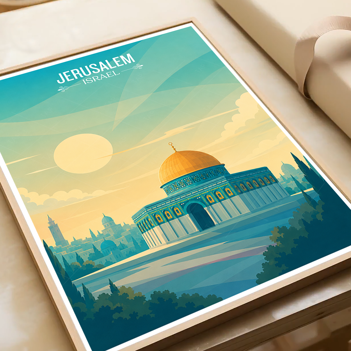 Bayt al-Maqdis - Israel - Travel Art Wall Deco Poster - Art Print - Travel Art Poster