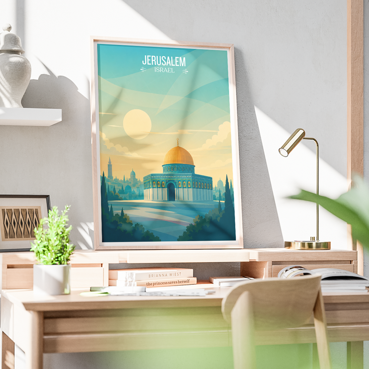 Bayt al-Maqdis - Israel - Travel Art Wall Deco Poster - Art Print - Travel Art Poster
