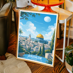 Yerushalayim - Israel - Travel Art Wall Deco Poster - Art Print - Travel Art Poster
