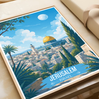 Yerushalayim - Israel - Travel Art Wall Deco Poster - Art Print - Travel Art Poster