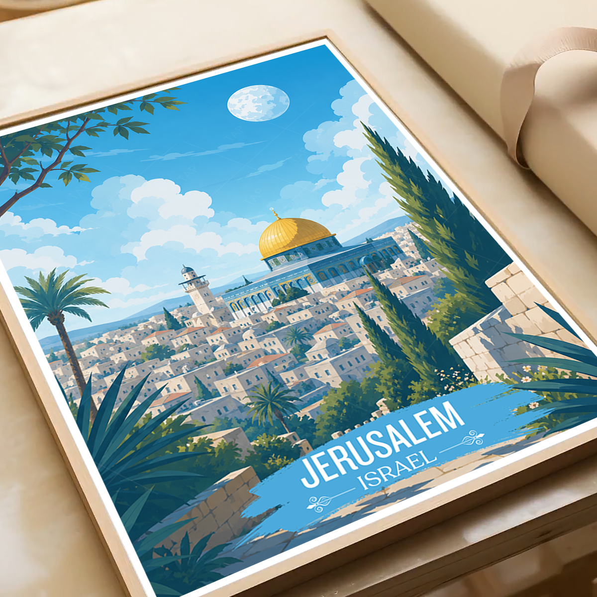 Yerushalayim - Israel - Travel Art Wall Deco Poster - Art Print - Travel Art Poster
